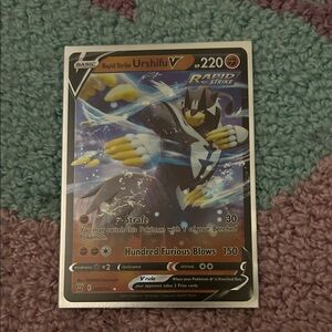Pokemon Urshifu V Trading Card - Red, Blue, Yellow